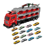 Maxbell Big Transporter Truck Toy Set Folding Storage Transporter Toy for Boys Girls