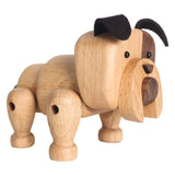 Maxbell Maxbell Wooden Dog Figurine Animal Art Puppy Wood Crafts for Room Ornaments Toy