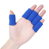 Maxbell Maxbell 10 Pieces Sports Elastic Finger Brace Splint Sleeves Support Protector Blue