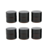 Maxbell Maxbell 6 Pcs Cosmetic Containers Round Glass Jars Cosmetics Face Cream Lotion 5g