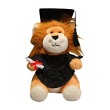 Maxbell Graduation Lion Doll Crafting Stuffed Animal for Friend Bedroom Party Favors Black