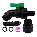Maxbell Rain Barrel Spigot Kit 3/4inch Rain Barrel Valve for Aquariums Garden Barrel 2.06cm