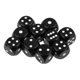 Maxbell 10Pieces Wooden Dice D6 Six Sided Dotted Dice for Dungeons and Dragons Black - Aladdin Shoppers