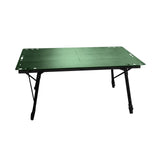 Maxbell Folding Table Furniture Stable Aluminum Alloy Patio Desk for Yard Garden BBQ Green