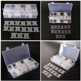 2 Pieces 18 Grids Embroidery Floss Organizer Box + 240 Plastic Floss Bobbins