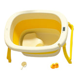 Maxbell Foldable Baby Bath Tub Multifunction Bathing Basin for Newborn Travel Yellow