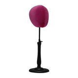 Maxbell Adjustable Tabletop Hat Stand Mannequin Wig Cap Display Stand Rose Red