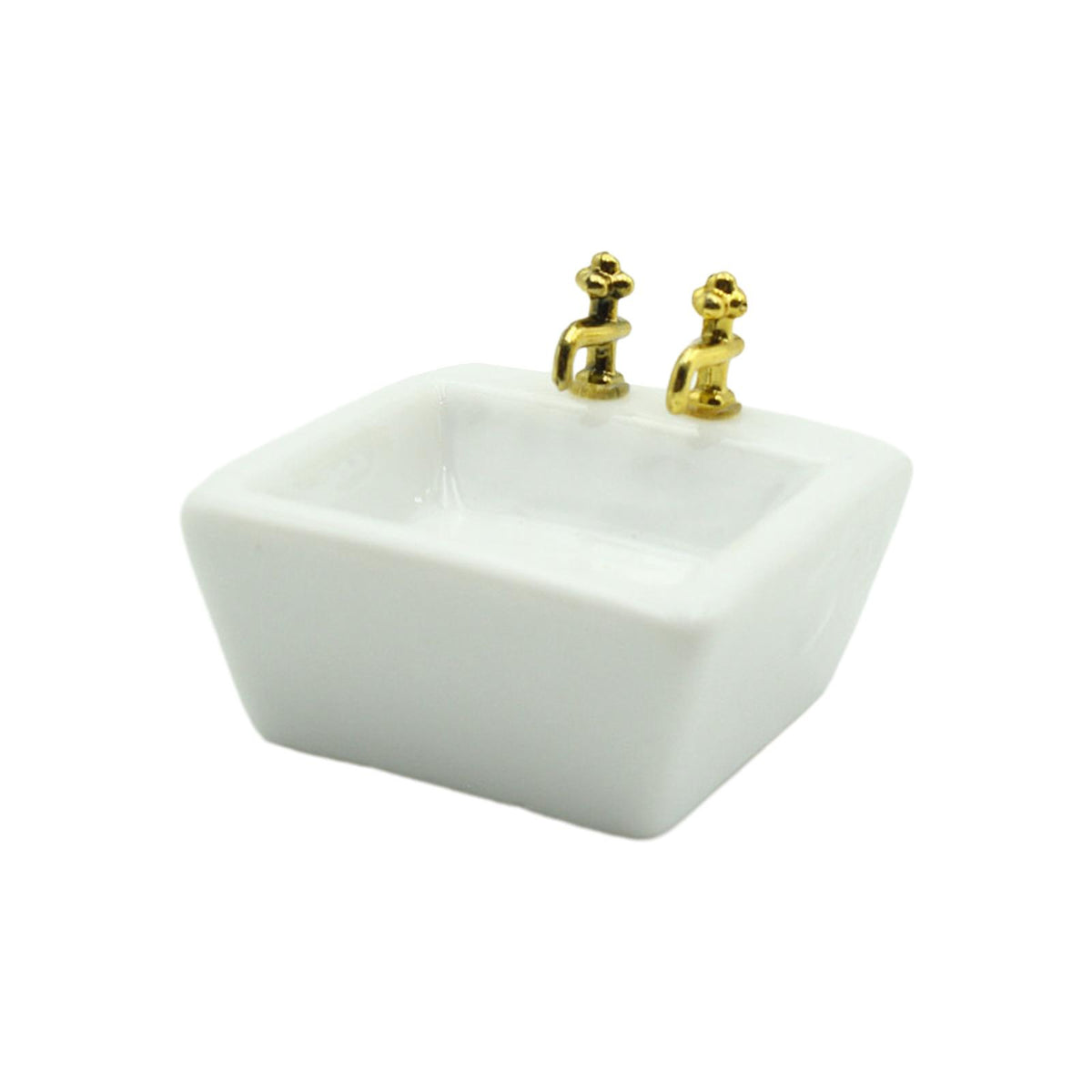 Maxbell 1/12 Dollhouse Simulation Washbasin Mini Basin Sink for Decoration DIY Scene Square