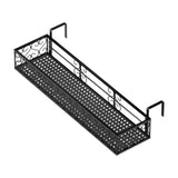 Maxbell Hanging Railing Planter Shelf Basket Iron Plant Stand for Patio Fence Garden 80cm
