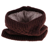 Maxbell Maxbell Windproof Fleece Winter Warm Scarf Neck Loop Warmer Neckerchief Coffee