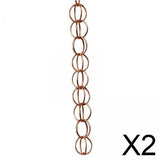 Maxbell 2xRain Chains Replace Metal Rainwater Catcher Chain for Awnings Backyard Sheds Rings