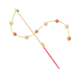 Maxbell Interactive Cat Toy Funny Handmade with Bell Play Rod for Exercise Home Yard Pink with Ball