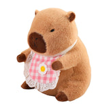 Maxbell Wearing Bib Capybara Plush Toy Sofa Car Living Room Home Decoration for Kids 40cm Pink
