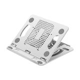 Maxbell Laptop Stand Base Folded Adjustable 8 Positions for Desk Bedroom Living Room White