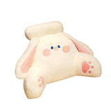 Maxbell Back Rest Pillow Breathable Cute Reading Pillow for Watching TV Gaming Couch White Rabbit Shape