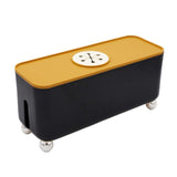 Maxbell Power Strip Box Desktop with Holes Cord Box Hider for Home Adapters USB Hubs Black