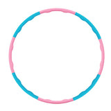 Maxbell Weighted Exercise Hoop for Adults Workout Equipment Sports Adjustable Circle Pink and Blue