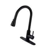 Maxbell Kitchen Faucet with Pull Down Spray Waterfall Kitchen Sink Faucet for Camping 3 gears base black