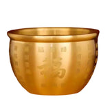 Maxbell Maxbell Brass Feng Shui Bowl Chinese Style Fortune Wealth Good Luck Treasure Bowl 7.3cmx5cm
