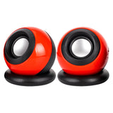 Maxbell Mini Speaker Lightweight Stereo Sound Desktop Speaker for Laptop Hiking Room Red