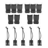 Maxbell 10 Military Backpack Molle Webbing Connecting Clips & 5 Elastic Cord Buckles