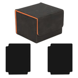 Card Deck Box Sleeved Cards Holder Premium Portable Display Playing Card Box Grid Black Orange