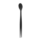 Maxbell 2in1 Spoon Tweezer Portable Dining Utensil for Celebrations Parties Catering Black