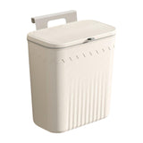 Maxbell Kitchen Compost Bin Dustbin Slim Garbage Can for Counter Top Bedroom Cabinet Creamy White