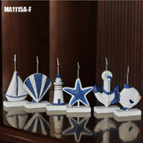 Maxbell 6Pieces Nautical Memo Clip Place Card Holder Table Number Picture Note Stand - Aladdin Shoppers