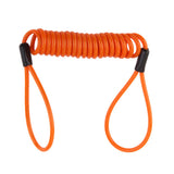 Maxbell 3xSafety Lanyard Spring Coil Wire Rope Disc Brake Lock Reminder Cable Orange