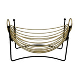Maxbell Iron Fruit Basket Serving Tray Countertop Kitchen Counter Fruit Display Bowl Gold
