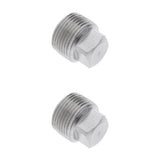 Maxbell 2Pcs Stainless Steel Garboard Drain Plug for Boats Marine 3/4" & 1/2"