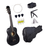 Maxbell 30" Wood Classical Guitar Compact with Gig Bag for Beginner Adults Boys Girls Black