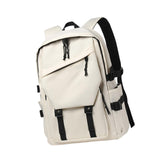 Maxbell Student Backpack Middle School Chic College Rucksack for School Daily Travel White