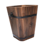 Maxbell Wooden Bucket Planter Retro Design Plant Container for Entryway Cafe Desktop L