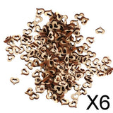 Maxbell 6x3mm Wooden Blank Hollow Heart Embellishments DIY Crafts 10mm 100pcs