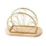 Maxbell Napkin Holder Upright Stand Tissue Dispenser for Picnic Buffet Dinner Tables Sector gold