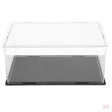Maxbell 4PCS Clear Acrylic Display Box Case Model Figure Display Dustproof 20x12x9cm