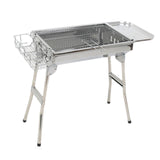 Maxbell Barbecue Grill Sturdy Foldable Charcoal Grill for Household Hiking Traveling