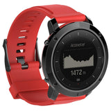 Maxbell 2xSilicone Wrist Band Replacement Strap for Suunto Traverse Smart Watch Red