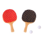 Maxbell Dollhouse Miniature 1/12 Table Tennis Ball Racket Kit Room Fairy Garden Accessory - Aladdin Shoppers