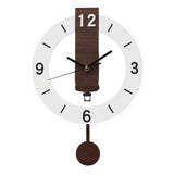 Maxbell Wall Clock Nordic Design Acrylic Hanging Clock for Living Room Kitchen White