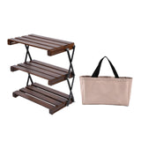 Maxbell Camping Folding Storage Rack Foldable Plant Display Shelf for Barbecues Home Type B