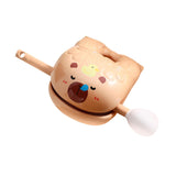 Maxbell Maxbell Capibara Wooden Fish Drum Decorative Tabletop Ornament for Desk Office Shelf Drowsy