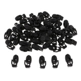 Maxbell 100pcs Plastic Hand Grenade/Bean Shape Toggle Spring Clasp Stop Cord Locks