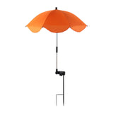 Maxbell Plant Umbrella for Outdoor Plants Shade Cover for Patio Flowers Potted Plant orange