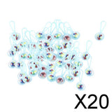 Maxbell 20xMini Rattles Baby Shower Favors Party Decor Gift Favor 50pcs Blue