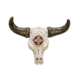 Resin Cow Head Wall Decor Ornaments Wall Hanging Art for Bedroom Living Room Golden Horns