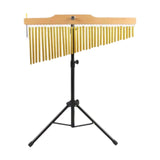 Wind Chimes Percussion Classic Single Row for Practice Performance Classroom 36 Note Black Rack