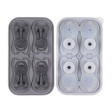 Maxbell Silicone Chilled Cube Tray DIY Funny 3D Pet Shaped for Lemonade Coffee Drink Gray
